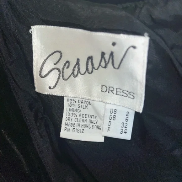 Arnold Scaasi Sheath Side Slit Velvet Silk Dress - Picture 7 of 7